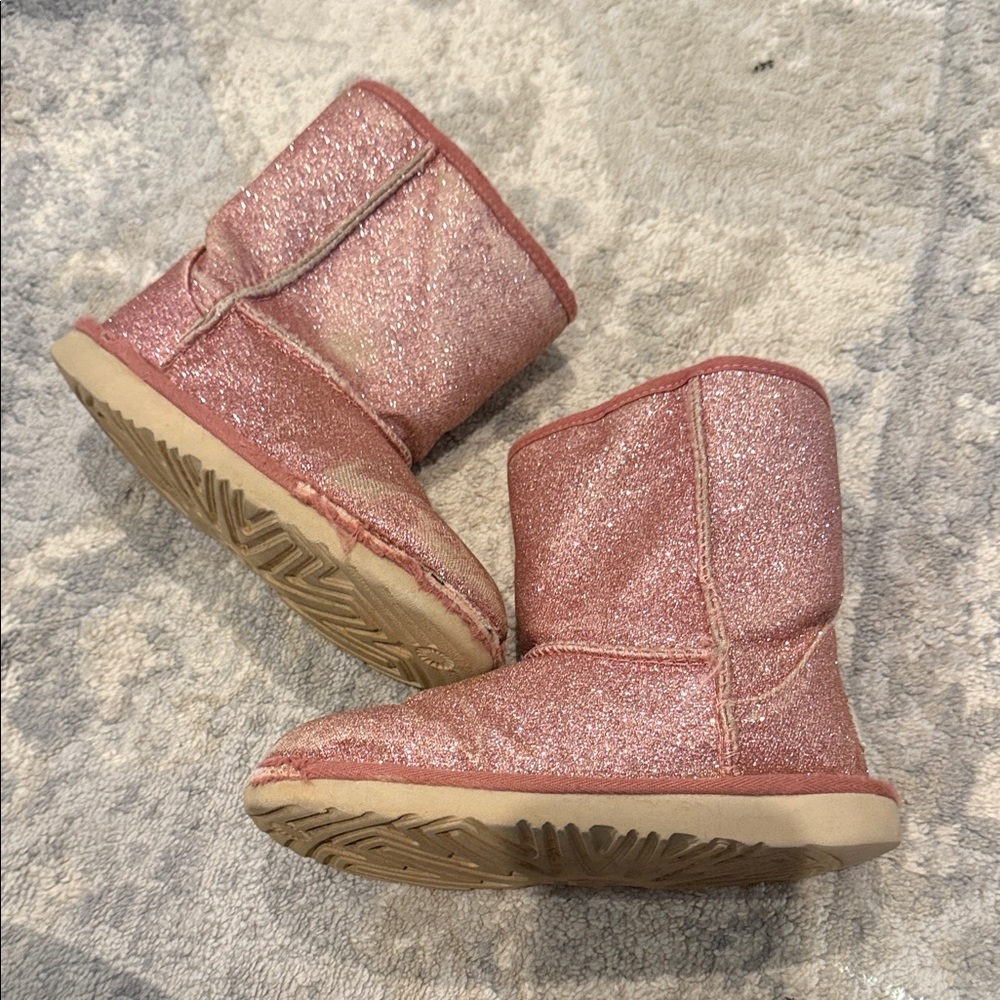 UGG Glittery Pink Kids Boots- girls size 1
